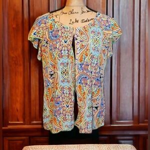 ROCK 47 Wrangler Paisley Blouse Size M